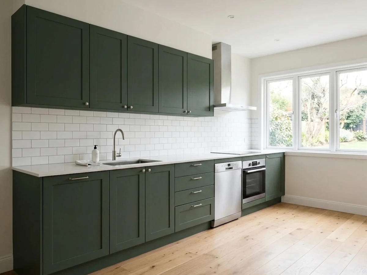 Benjamin Moore Salamander in a kitchen