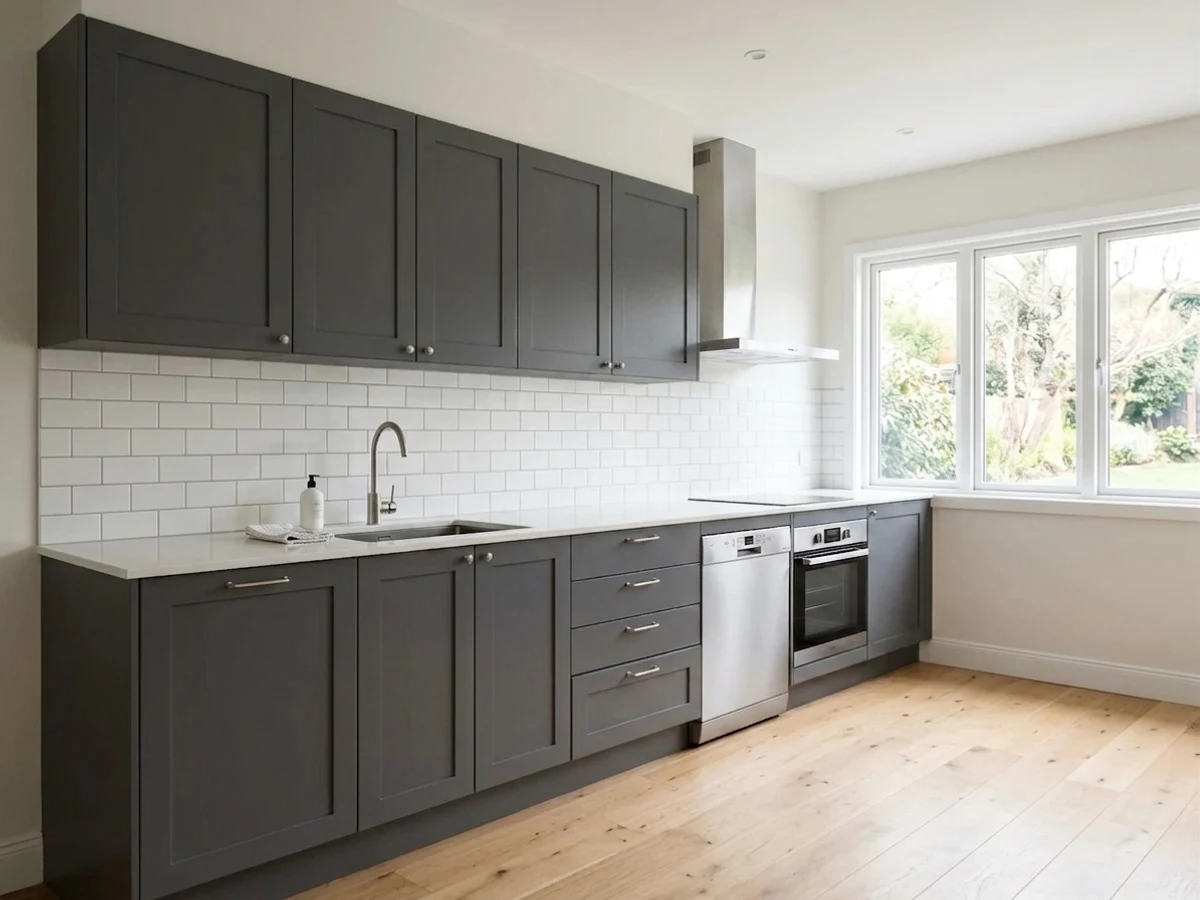 Dunn-Edwards Fired Bronze in a kitchen