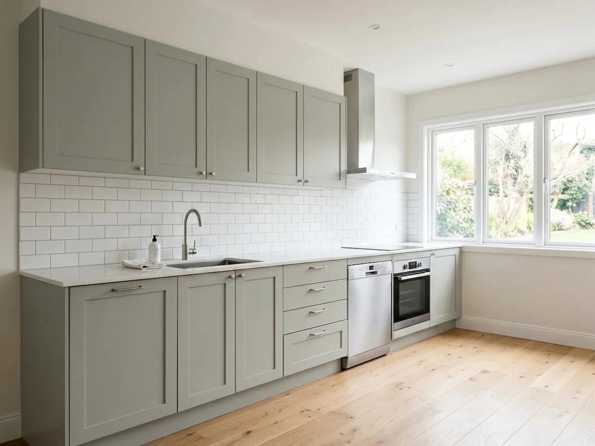 gray kitchen color idea — Pigeon