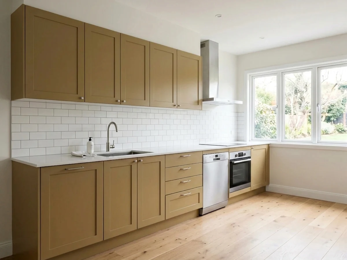 PPG / Glidden Bronze Statue in a kitchen