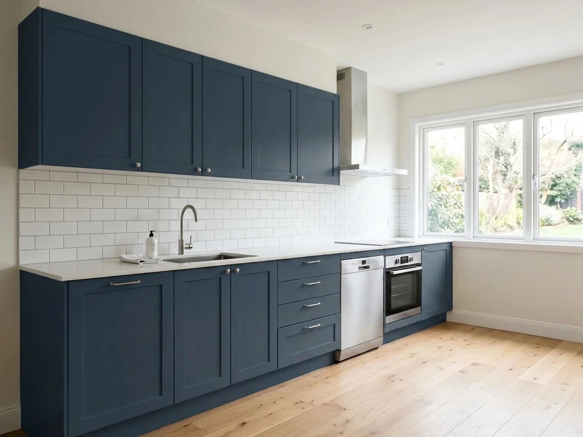 Sherwin-Williams Naval in a kitchen