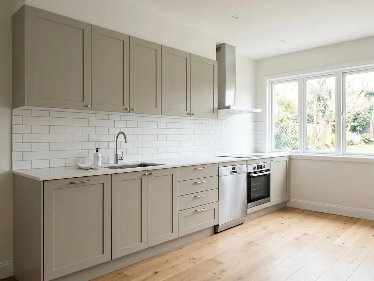 Sherwin-Williams Pavestone in a kitchen