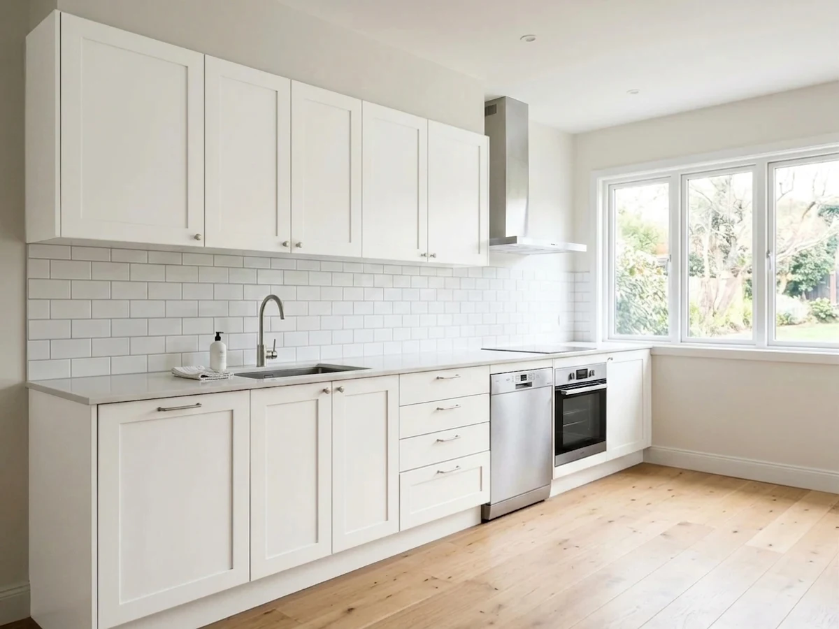 Sherwin-Williams Pure White in a kitchen