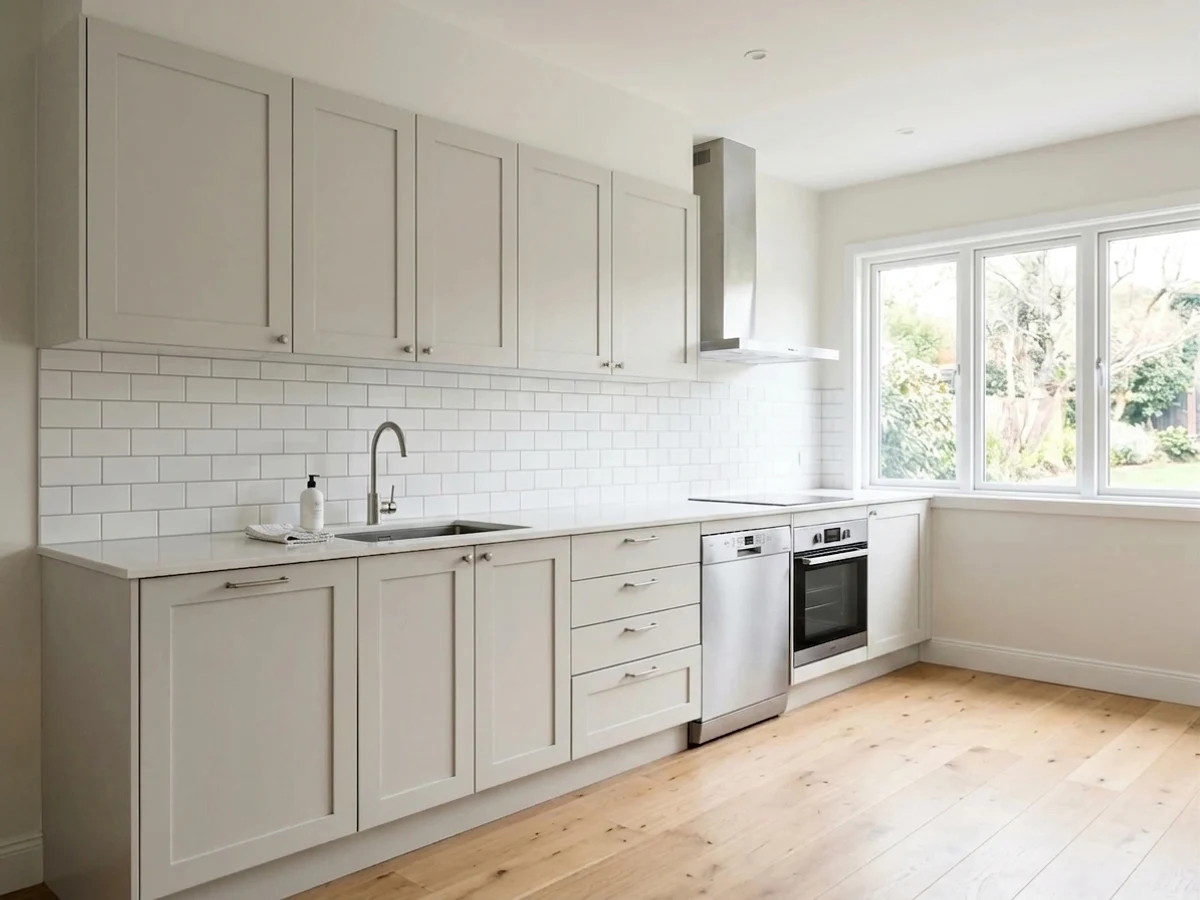 Sherwin-Williams Repose Gray in a kitchen