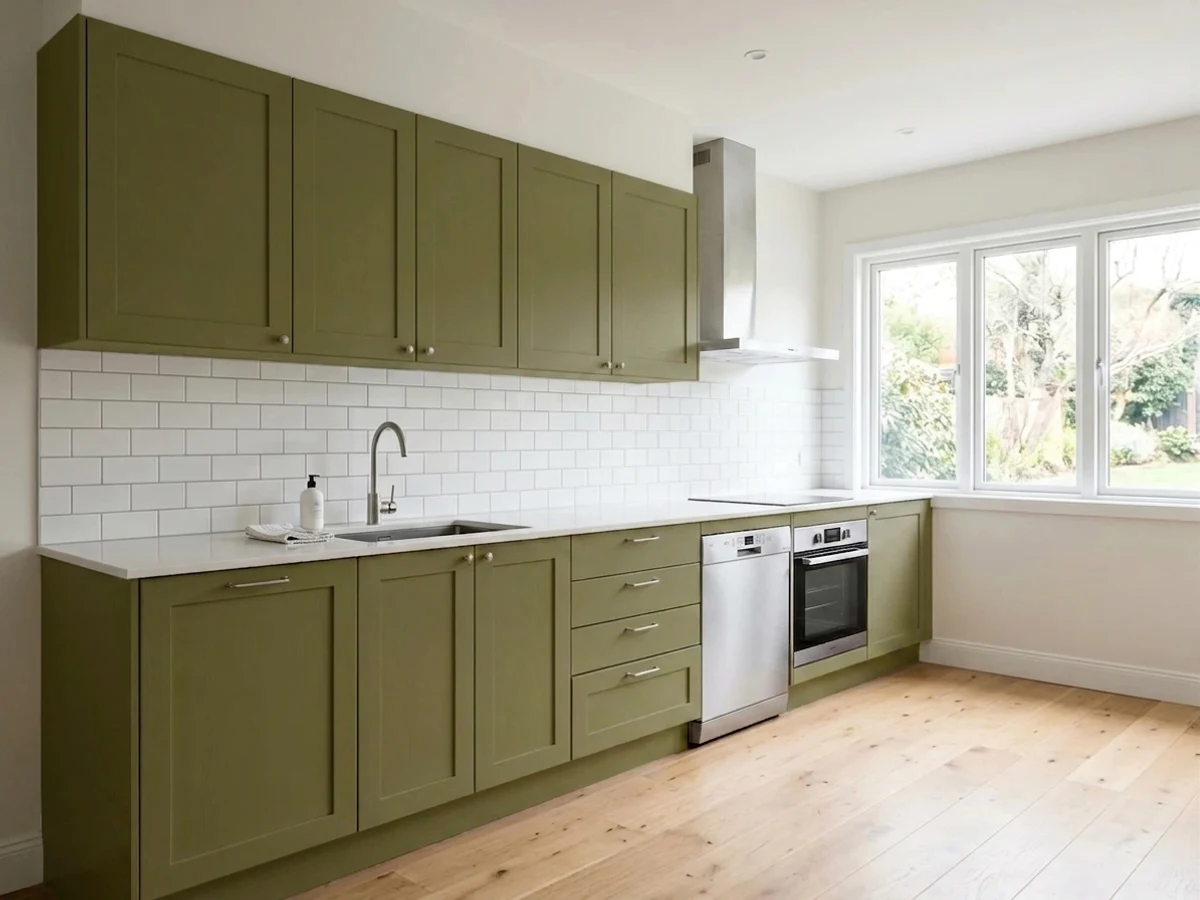 Sherwin-Williams Saguaro in a kitchen