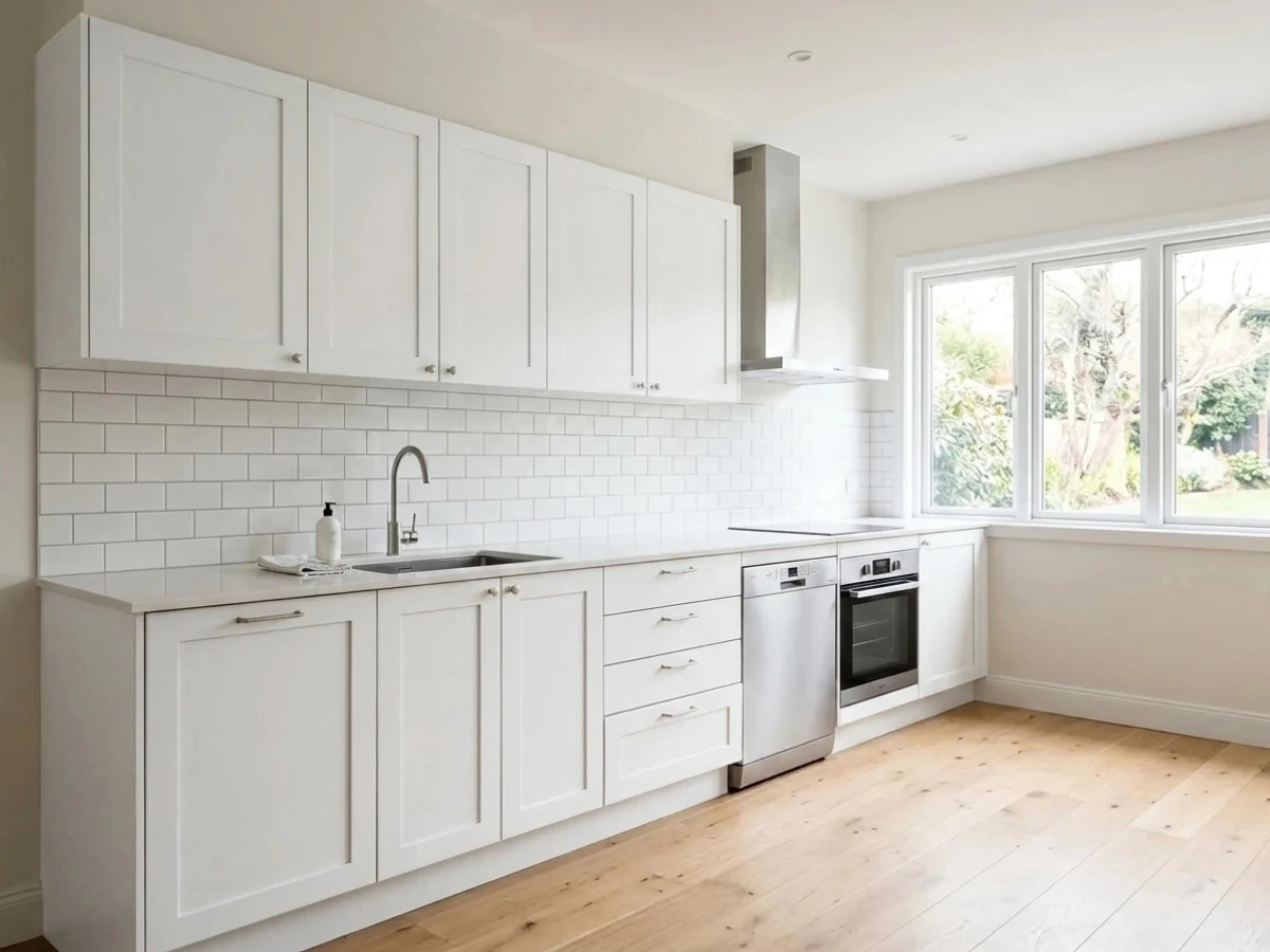 Sherwin-Williams Superwhite in a kitchen