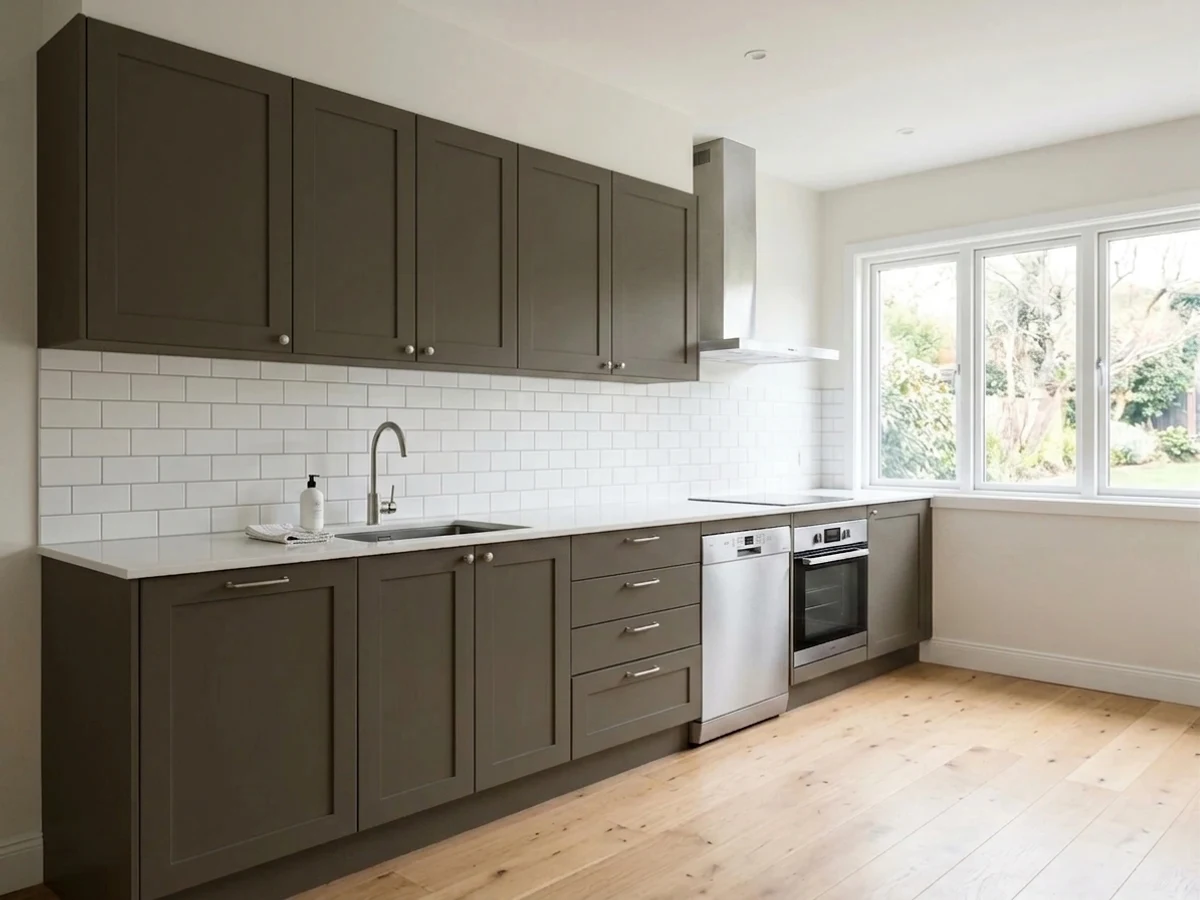 Valspar Deep Desert Shadow in a kitchen