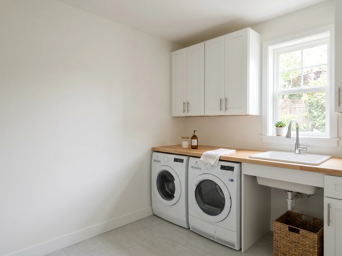 laundry room before painting