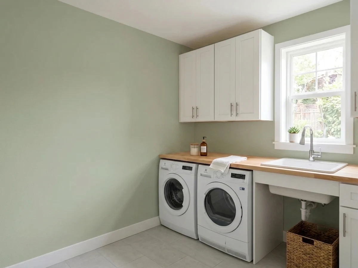 Room painted in Saybrook Sage