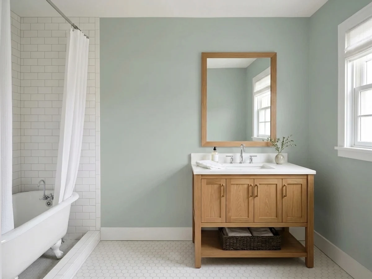 Room painted in Quietude