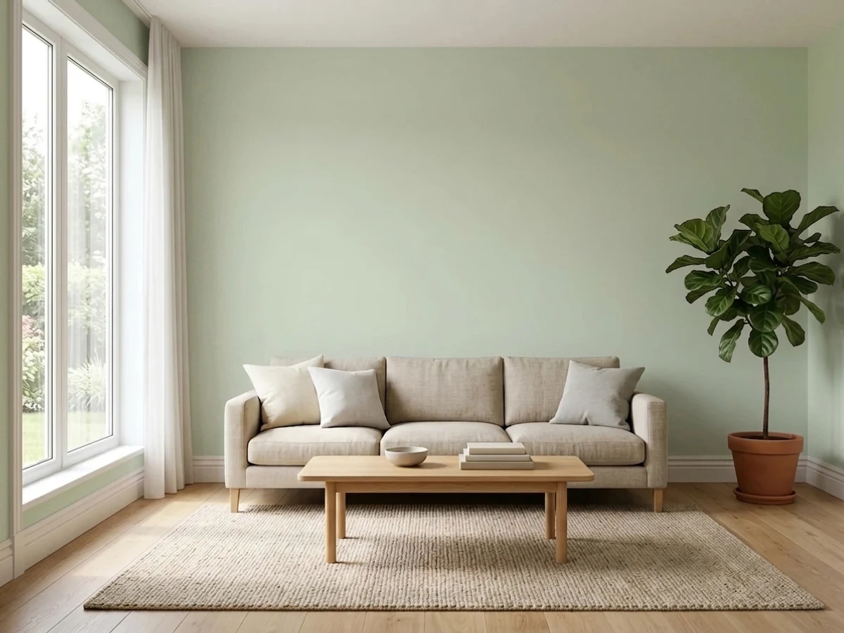 Behr Morning Zen in a living room