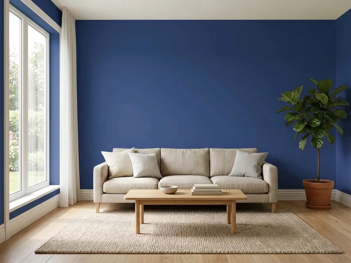 Benjamin Moore Blue in a living room