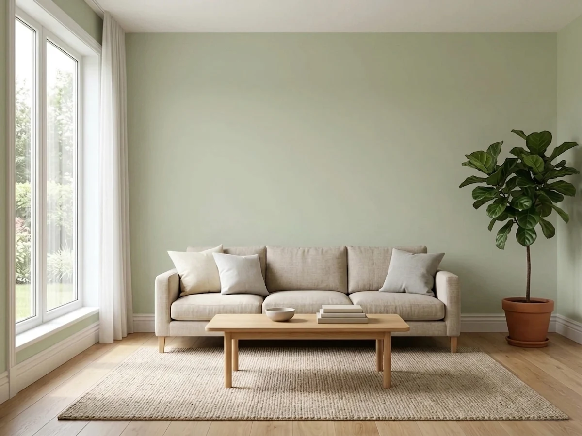 Benjamin Moore Saybrook Sage in a living room
