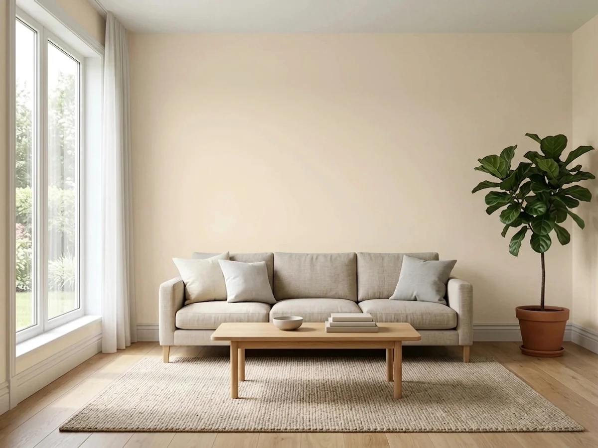 Dunn-Edwards Celtic Linen in a living room