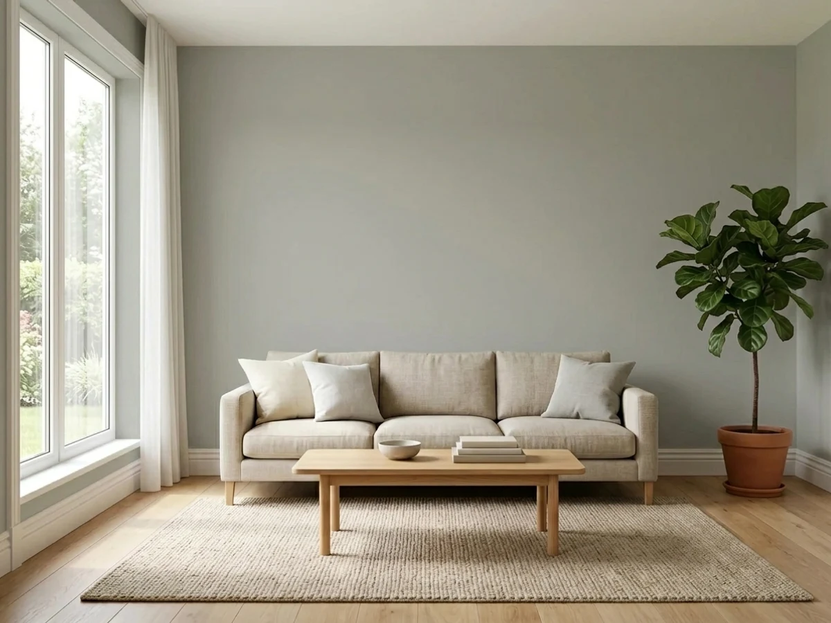Farrow & Ball Pigeon in a living room
