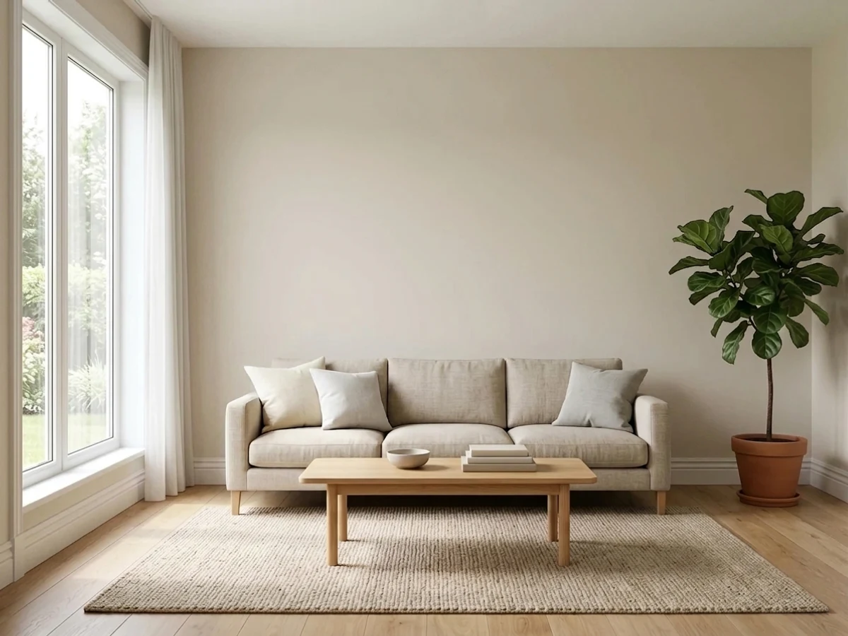 Sherwin-Williams Accessible Beige in a living room