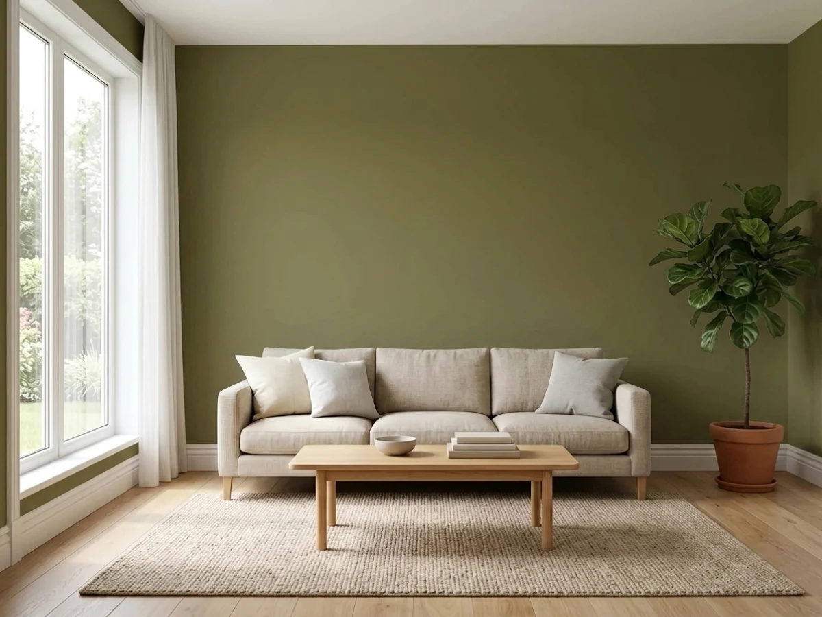 Sherwin-Williams Saguaro in a living room