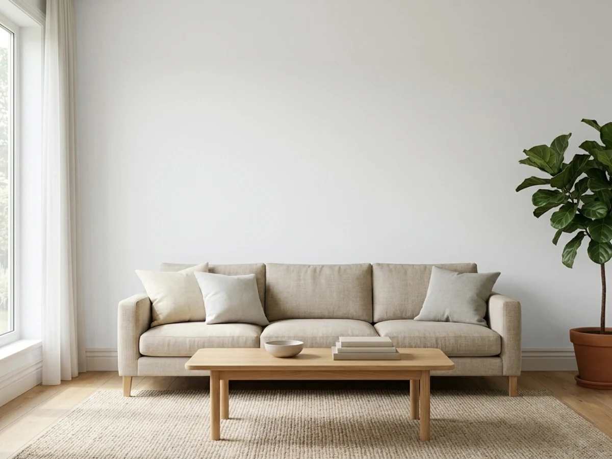 Sherwin-Williams Superwhite in a living room