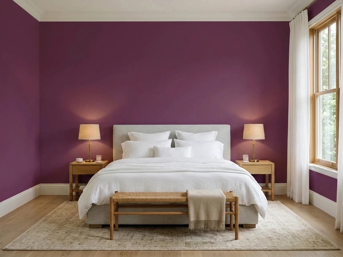 Behr Haunting Melody in a master bedroom