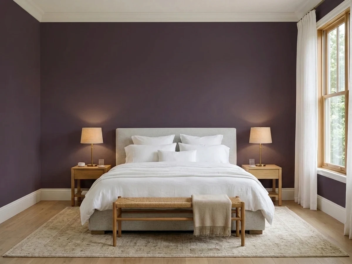 Benjamin Moore Peerage in a master bedroom