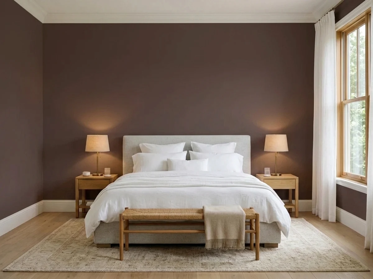 Glidden Ranch House Brown in a master bedroom
