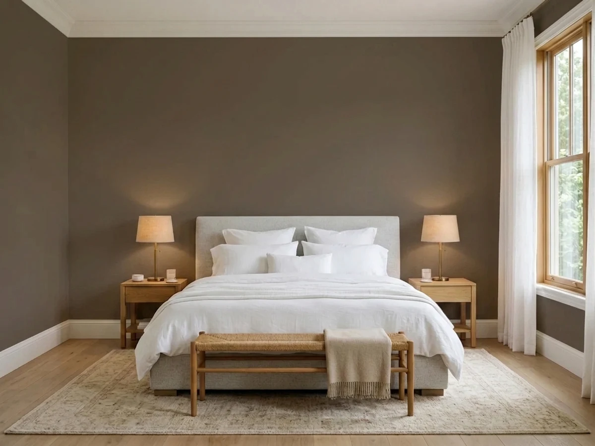 color-drenched espresso — trending brown master bedroom colors 2026