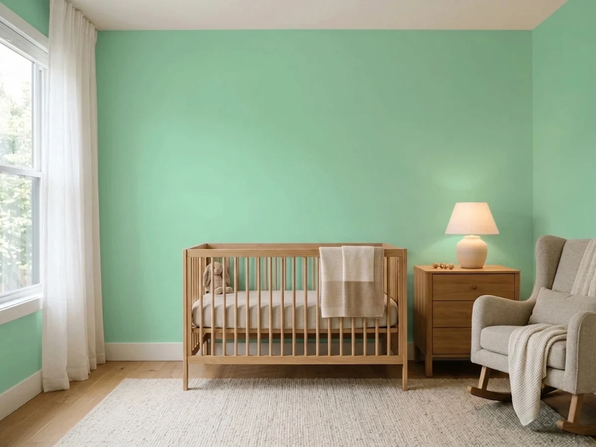 Room painted in Eucalyptus Leaf