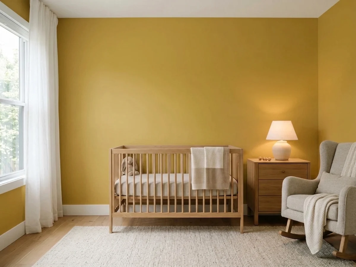 Behr Gold Ink in a nursery