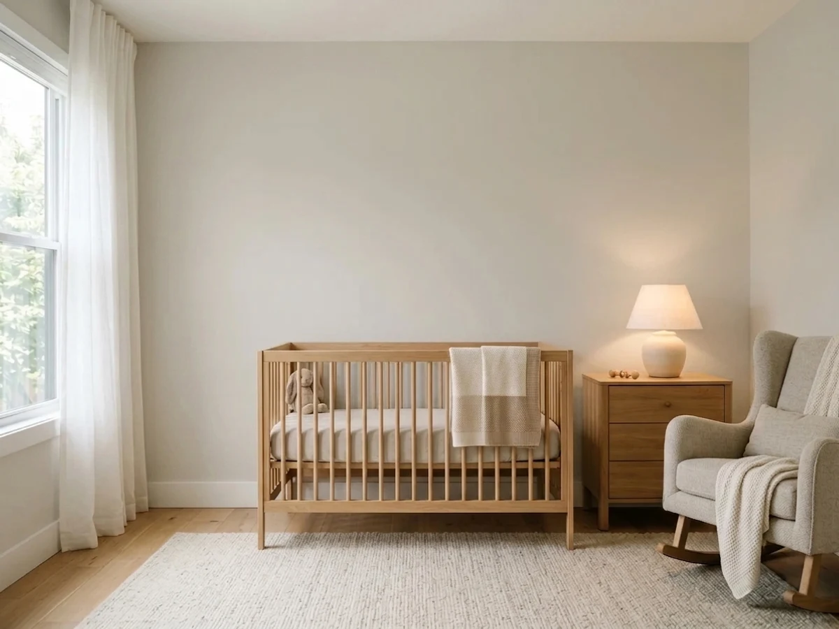 warm greige over cool gray — trending gender-neutral nursery colors 2026