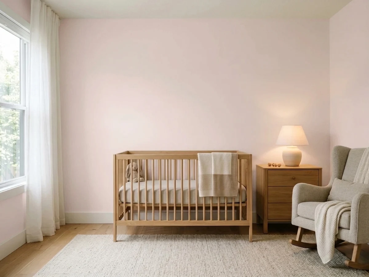 Benjamin Moore Pink Bliss in a nursery
