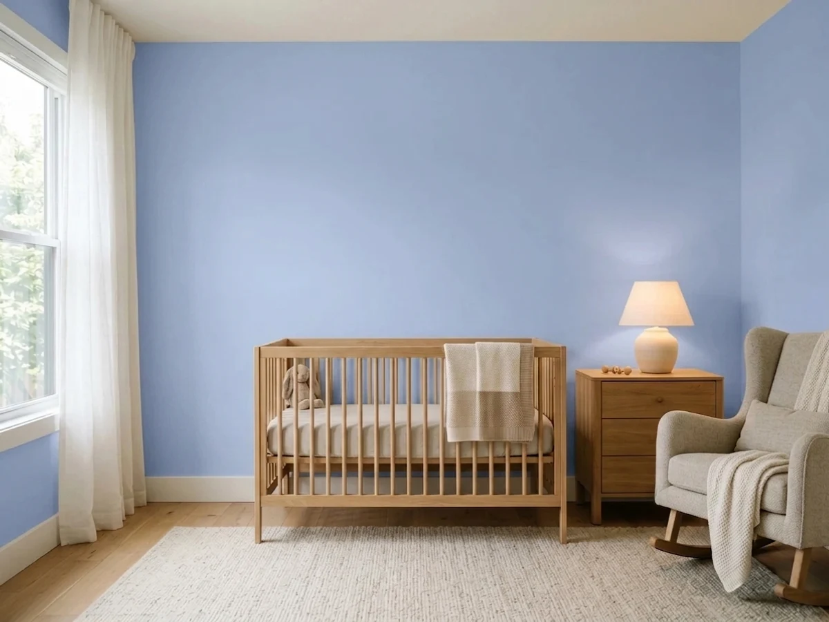 Benjamin Moore Windmill Wings in a nursery