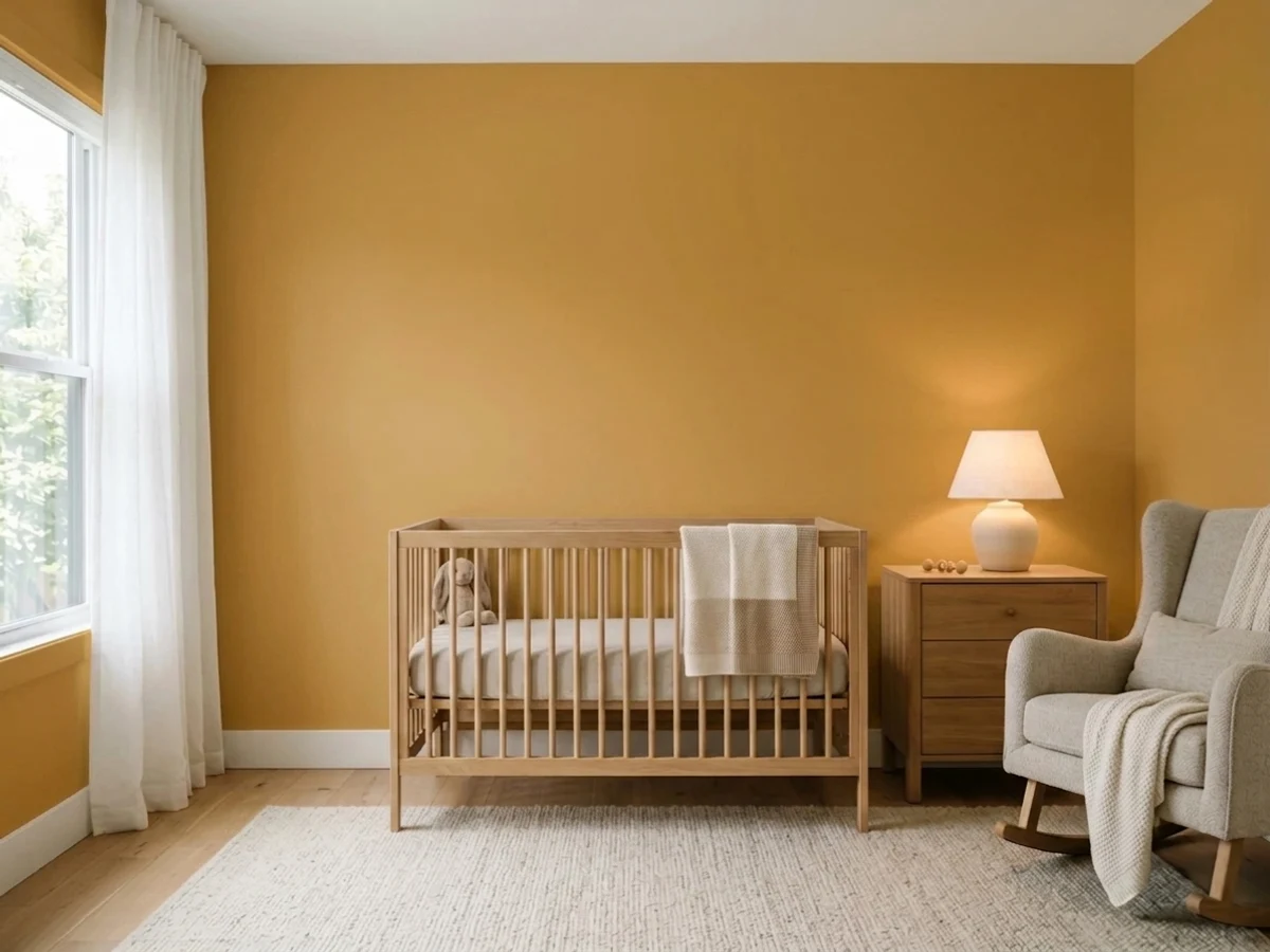 Benjamin Moore Yellow Oxide in a nursery