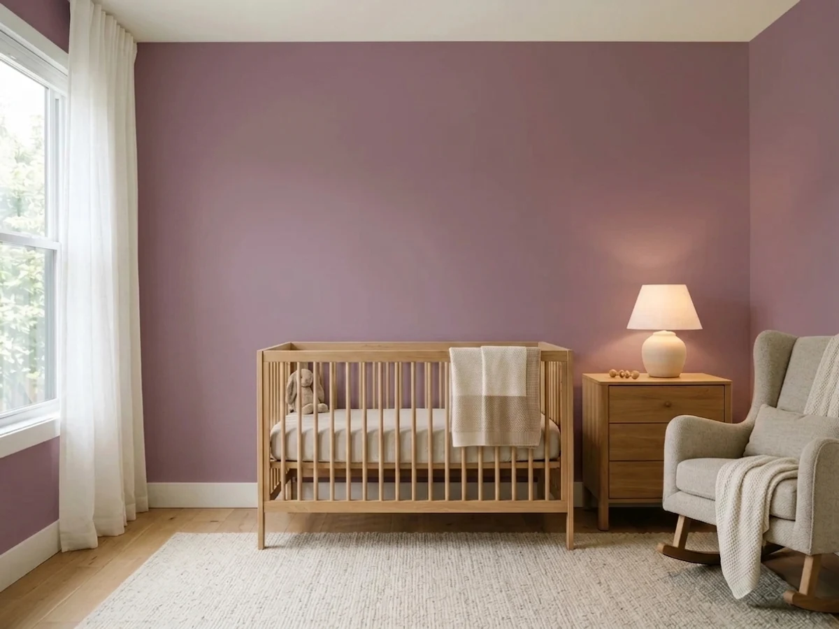 Dunn-Edwards Muted Berry in a nursery