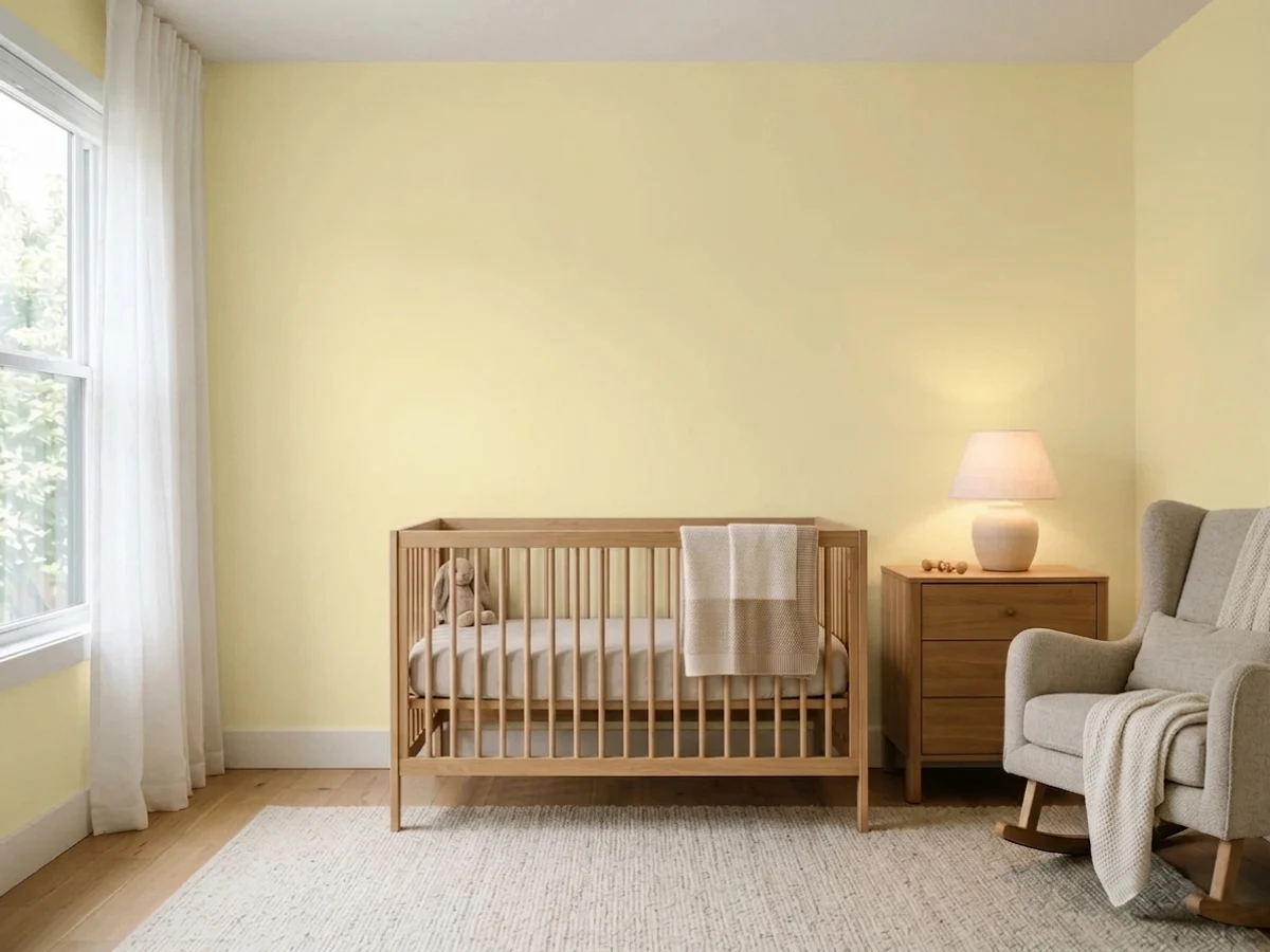 Sherwin-Williams Icy Lemonade in a nursery