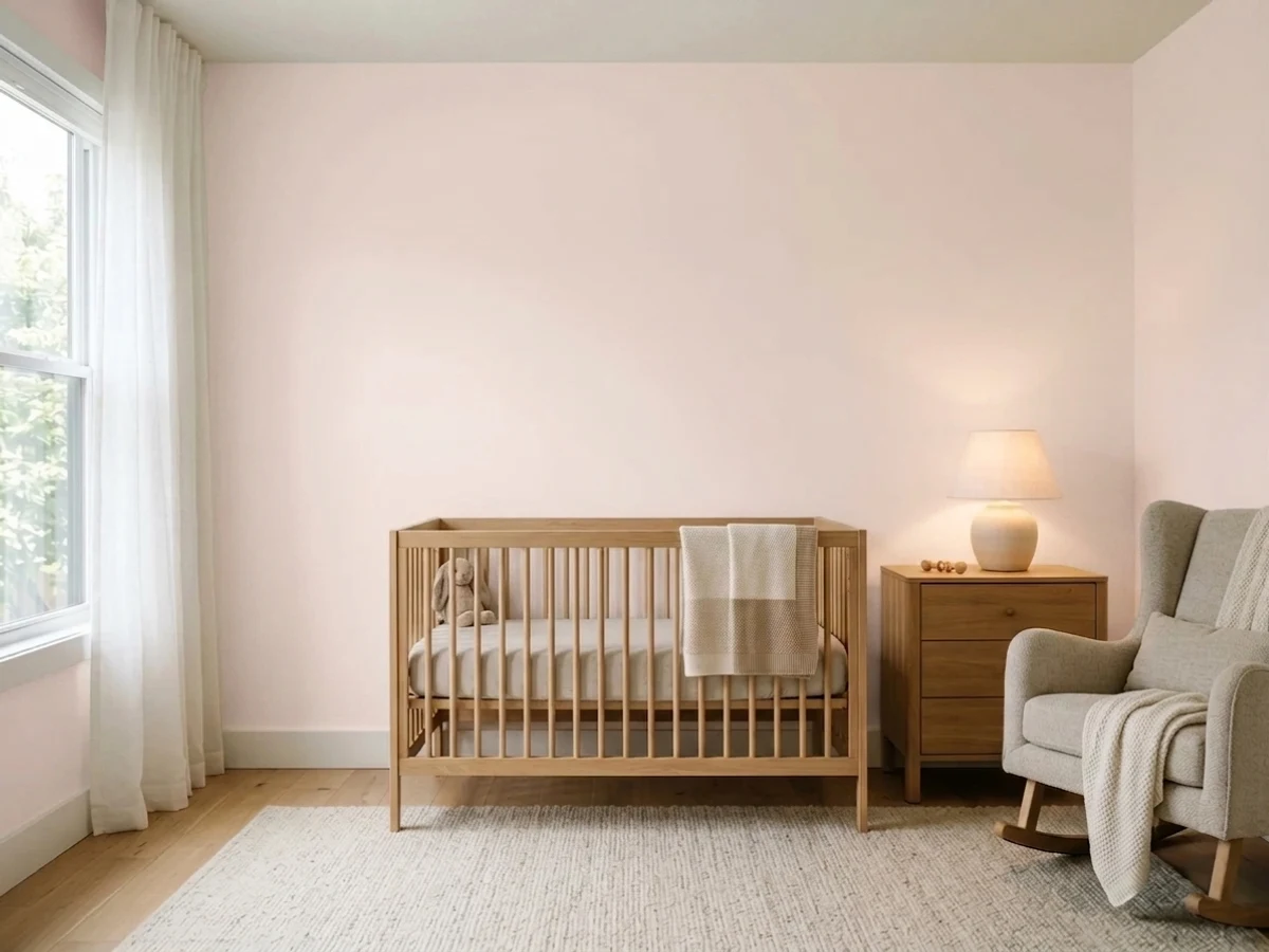 Intimate White — gender-neutral nursery painted in Intimate White