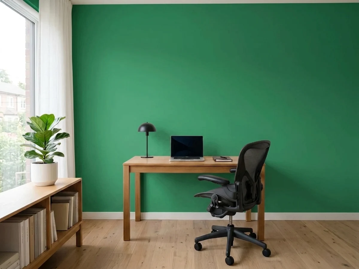 Behr Deep Emerald in a office