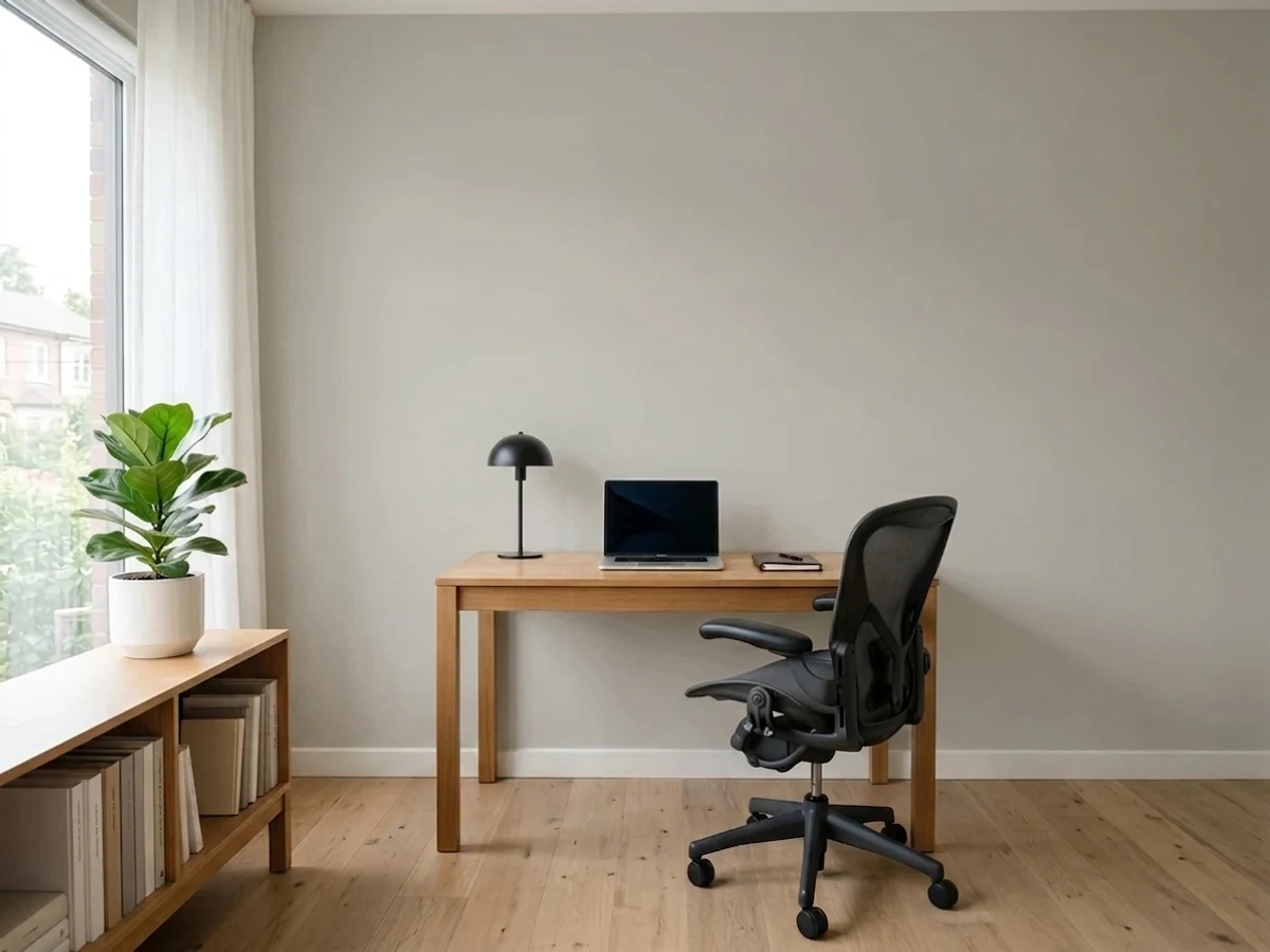 Behr Gratifying Gray in a office