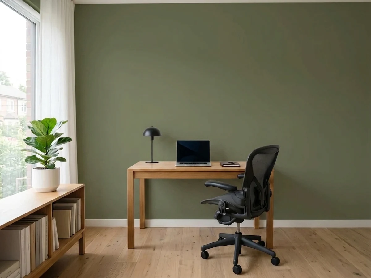 Benjamin Moore Backwoods in a office