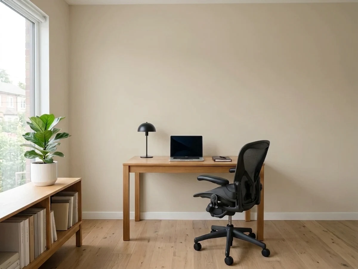 Sherwin-Williams Accessible Beige in a office