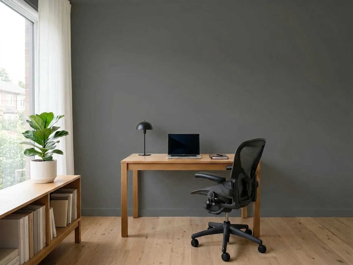 Sherwin-Williams Forged Steel in a office
