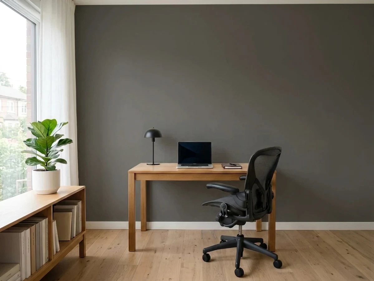 color-drenched charcoal — trending gray home office colors 2026