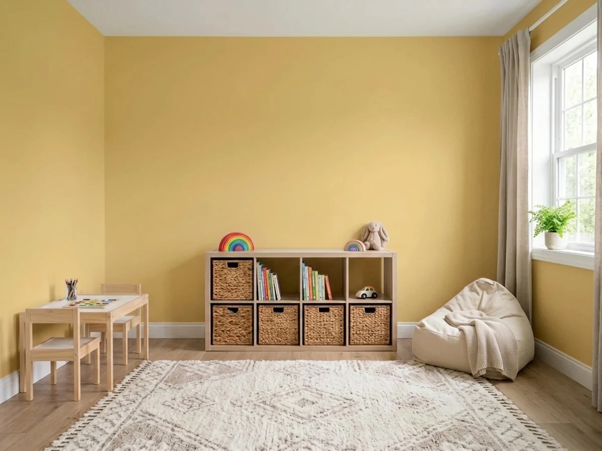 Room painted in Lemon Lily