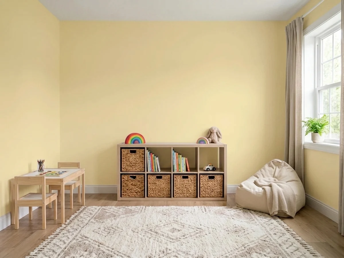 Benjamin Moore Banana Cream in a playroom