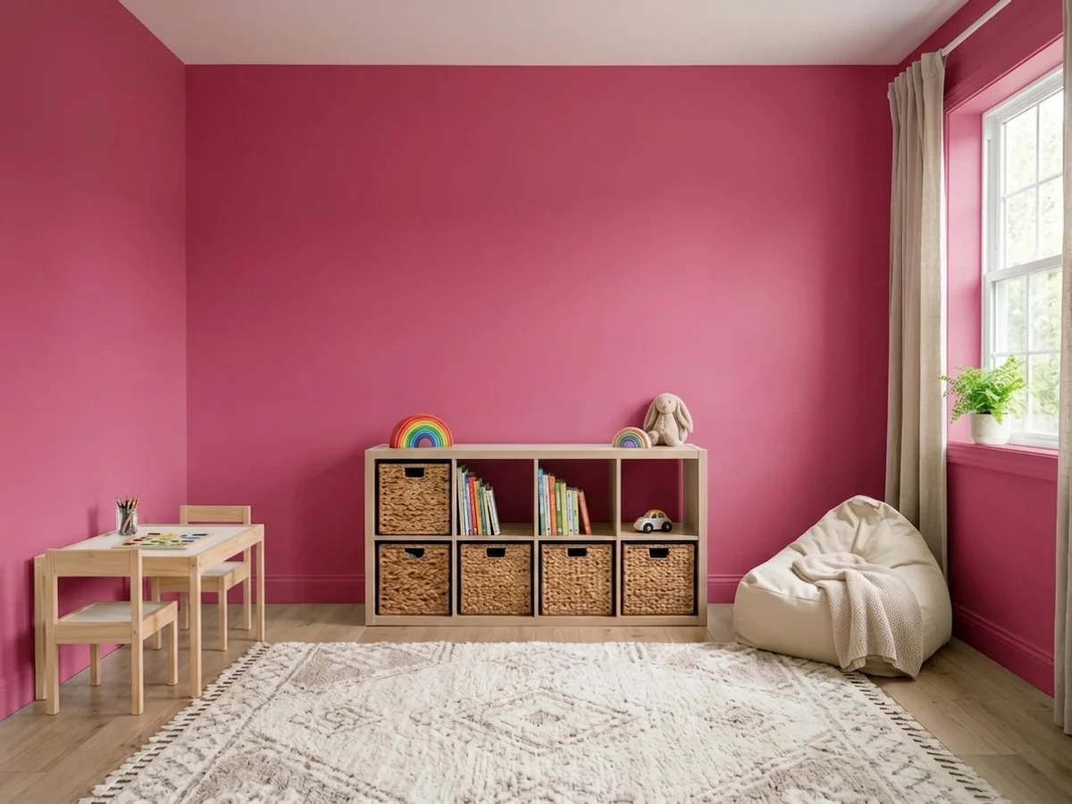 Benjamin Moore Razzle Dazzle in a playroom