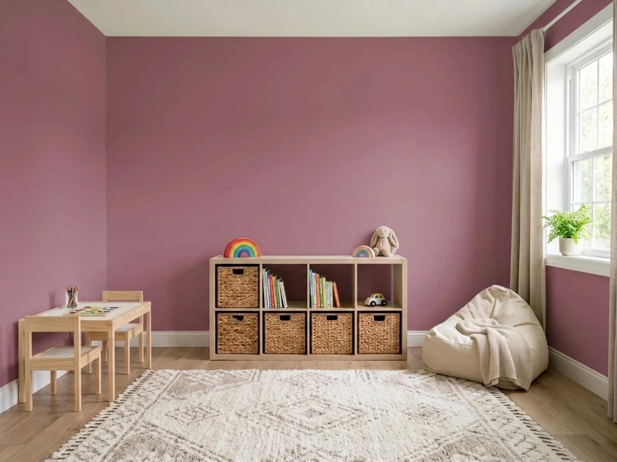 Dunn-Edwards Rosewine in a playroom
