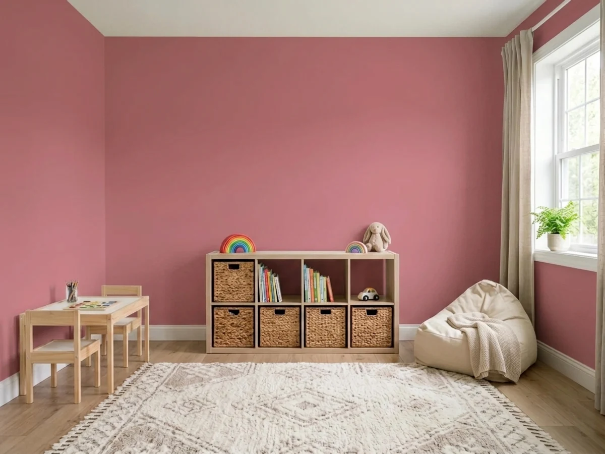 Glidden Arbor Rose in a playroom