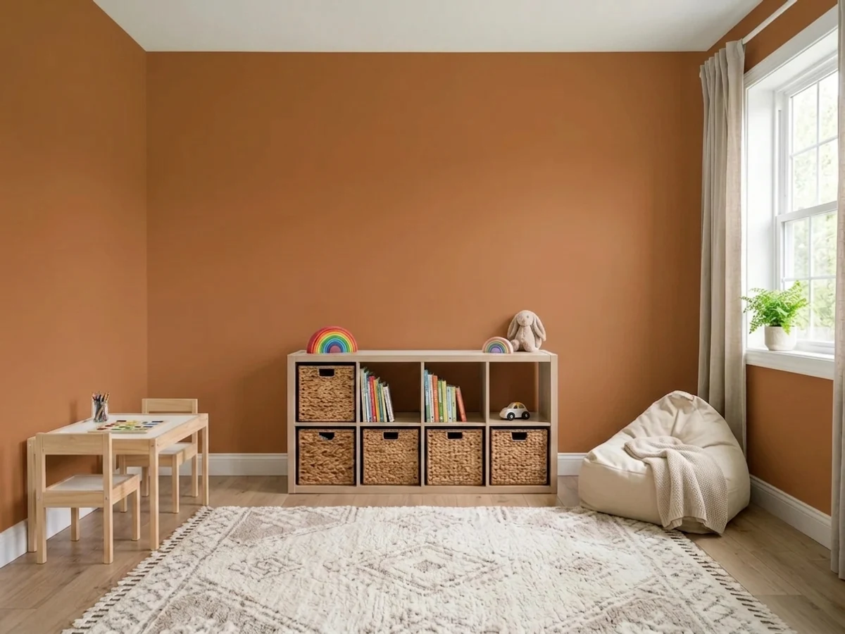 Sherwin-Williams Copper Pot in a playroom
