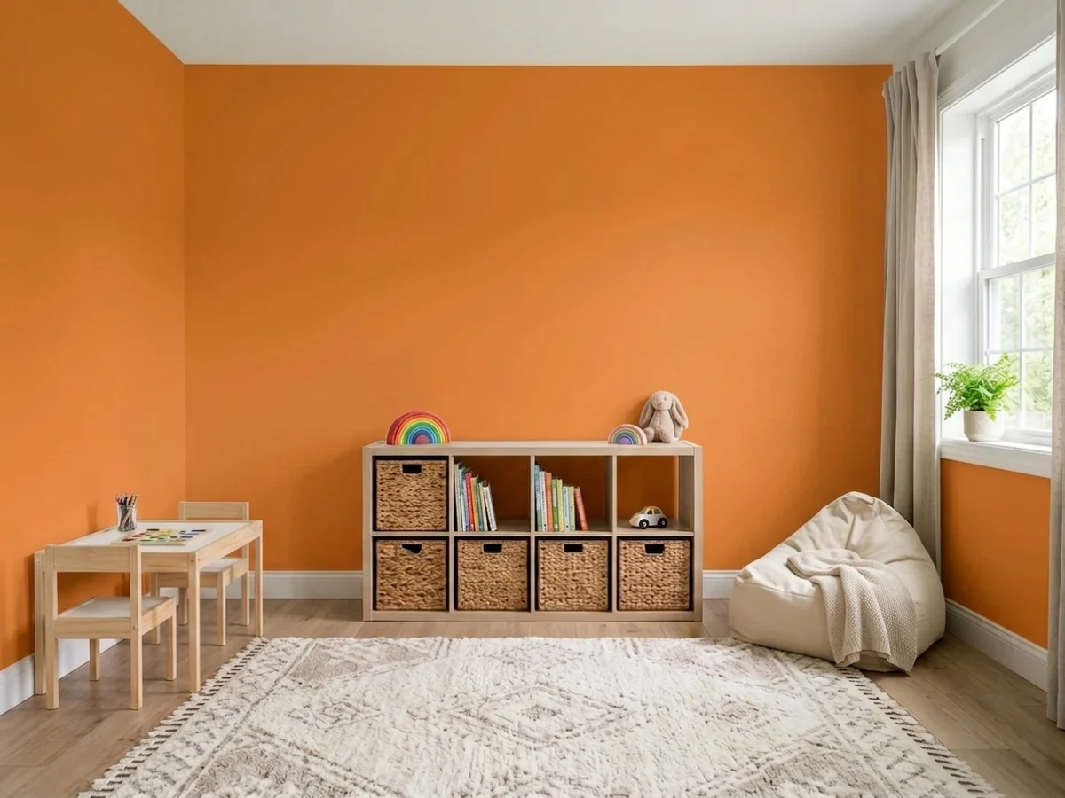 Sherwin-Williams Navel in a playroom