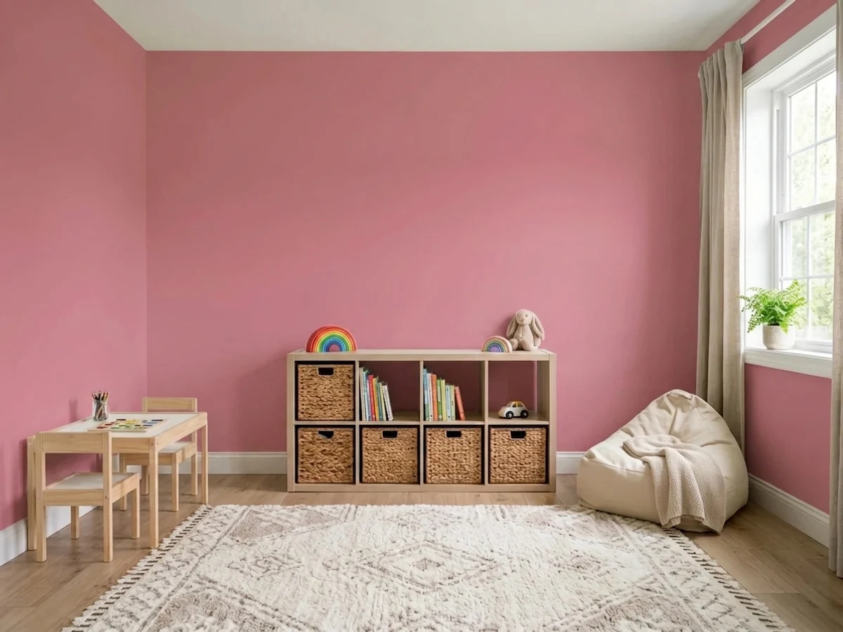 Valspar Reflecting Rose in a playroom