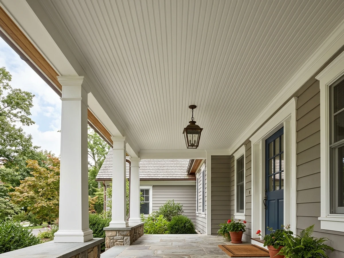 porch ceiling before painting